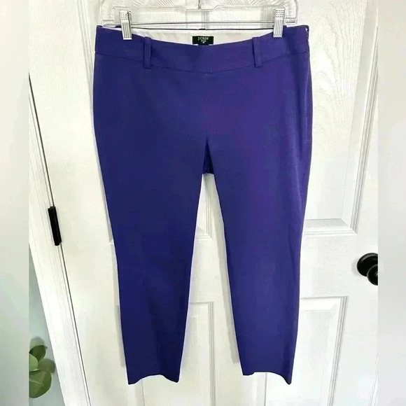 J.Crew Stretch City Fit Violet Purple Capri Cropped Winnie Pants size 4 - Picture 2 of 5